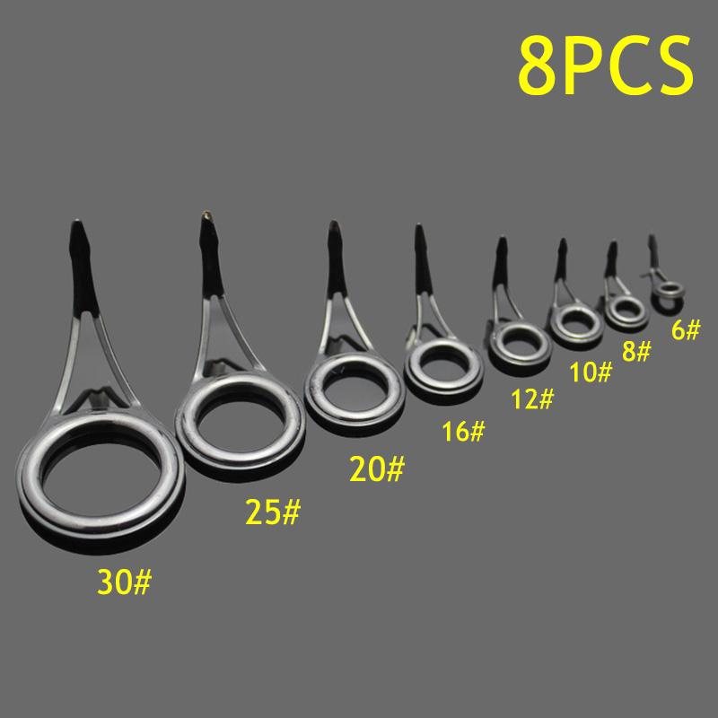 Fishing Rod Guide Replacement - 8 adet Olta Kamışı Kılavuz Halkaları