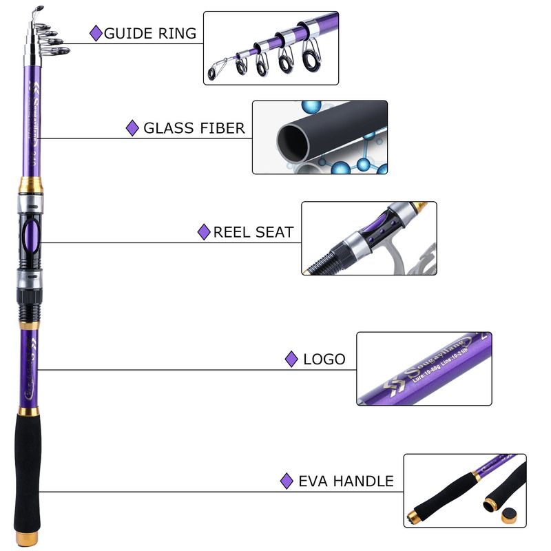 Sougayilang 4 renkler teleskop - Fishing Rod Surf incelemesi ve fiyatı