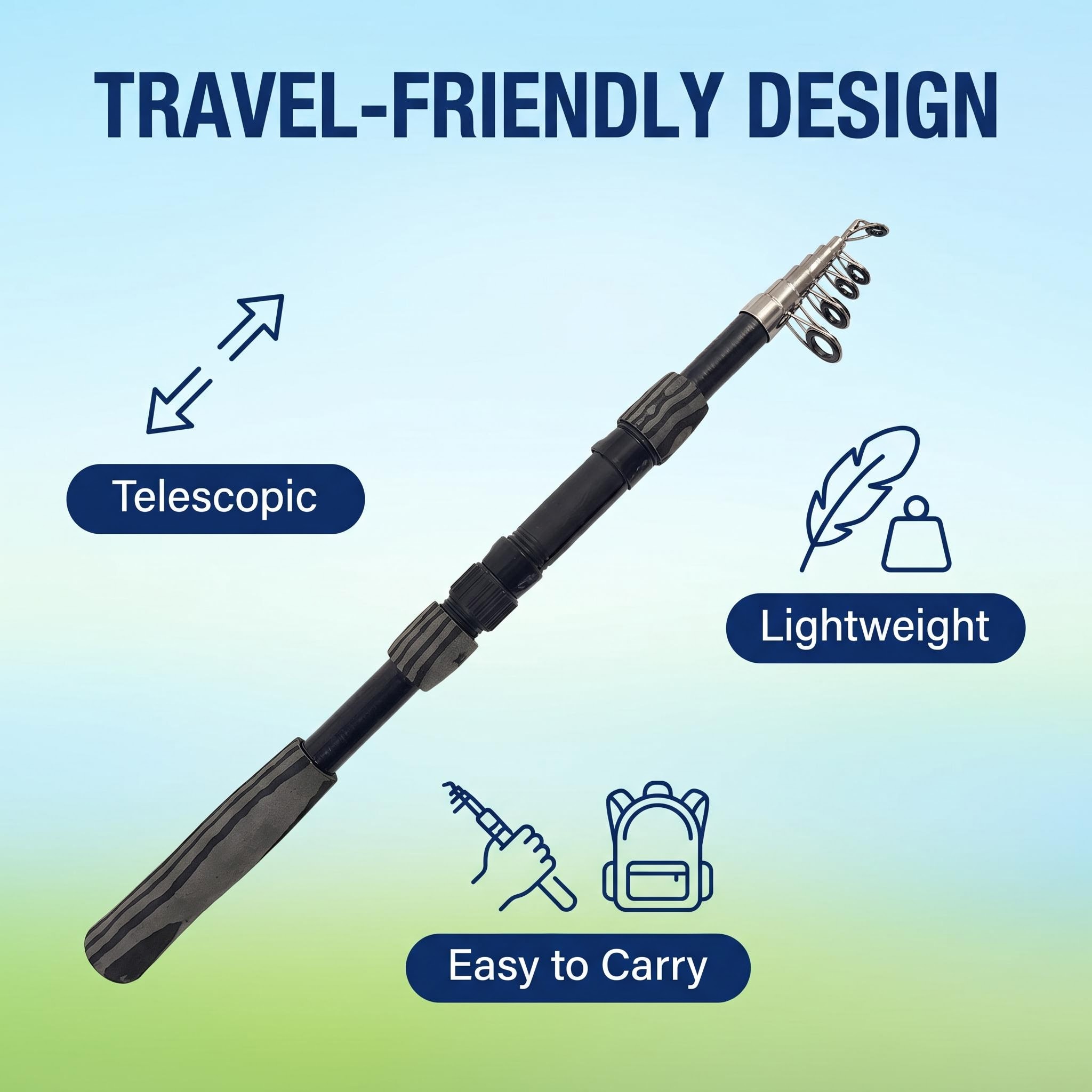 Taşınabilir, Katlanabilir Olta - Fishing Rod Spinning incelemesi ve fiyatı